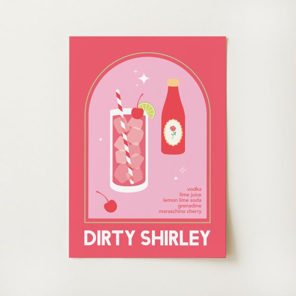 Dirty Shirley Cocktail Print