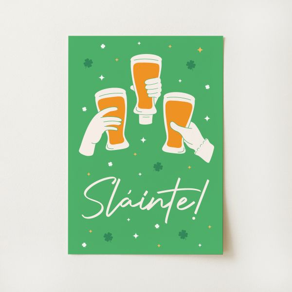 Slàinte Cheers Print