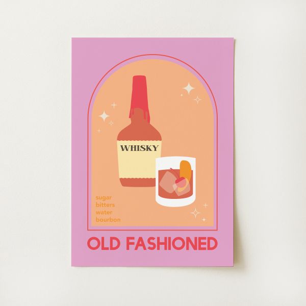 Old Fashioned Cocktail Print