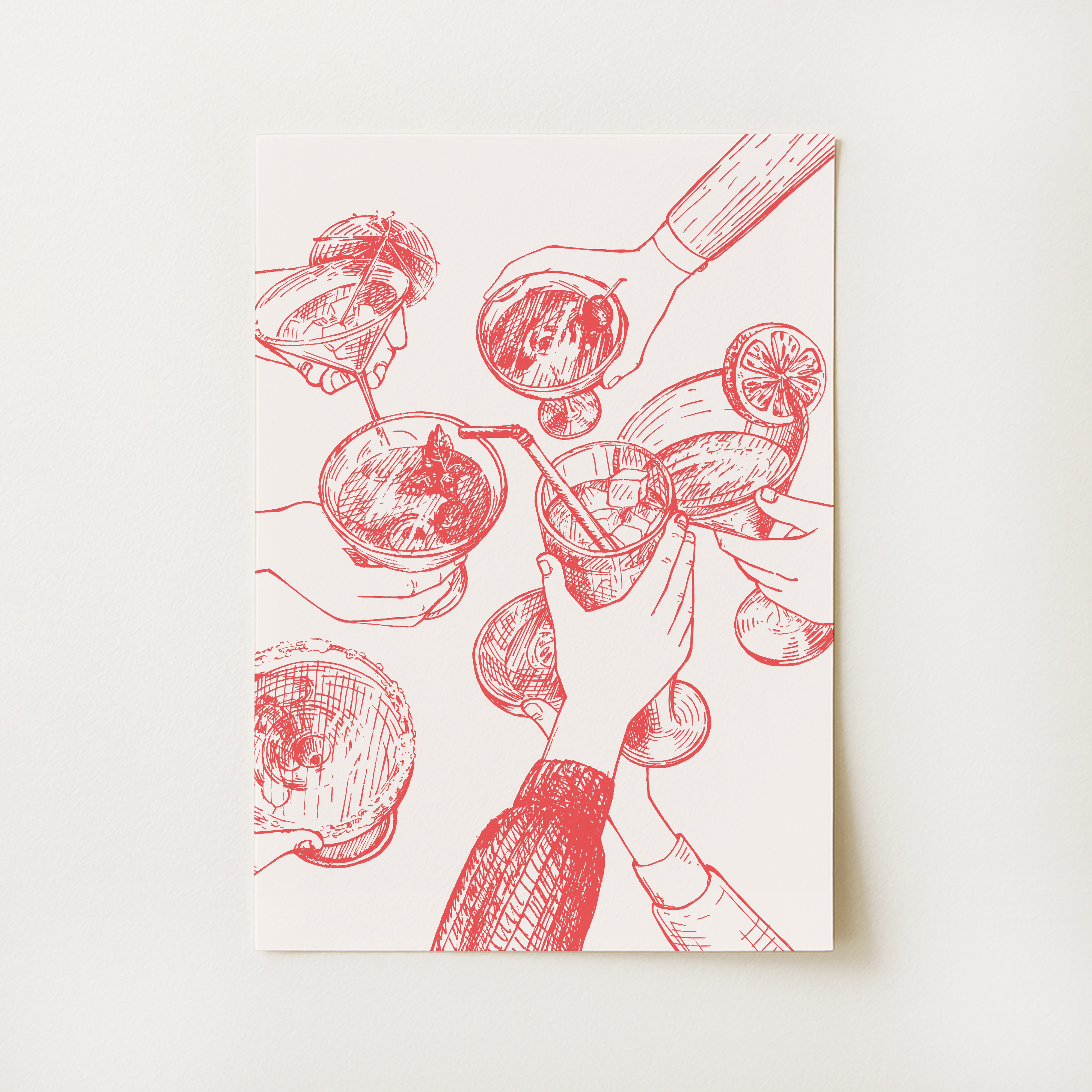Cheers Cocktail Print