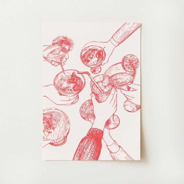 Cheers Cocktail Print