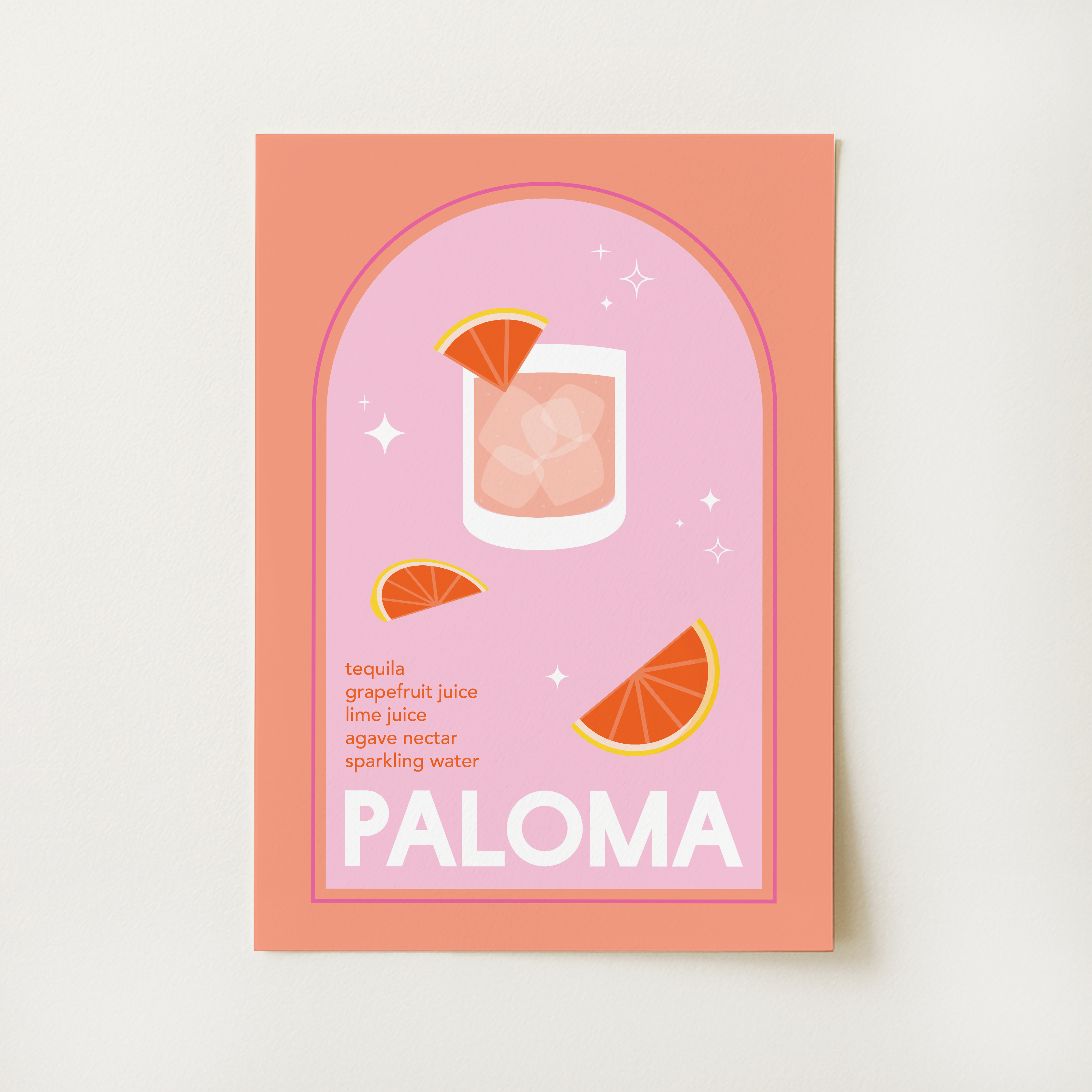 Paloma Cocktail Print