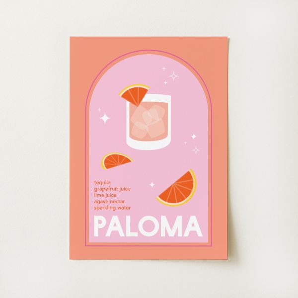 Paloma Cocktail Print