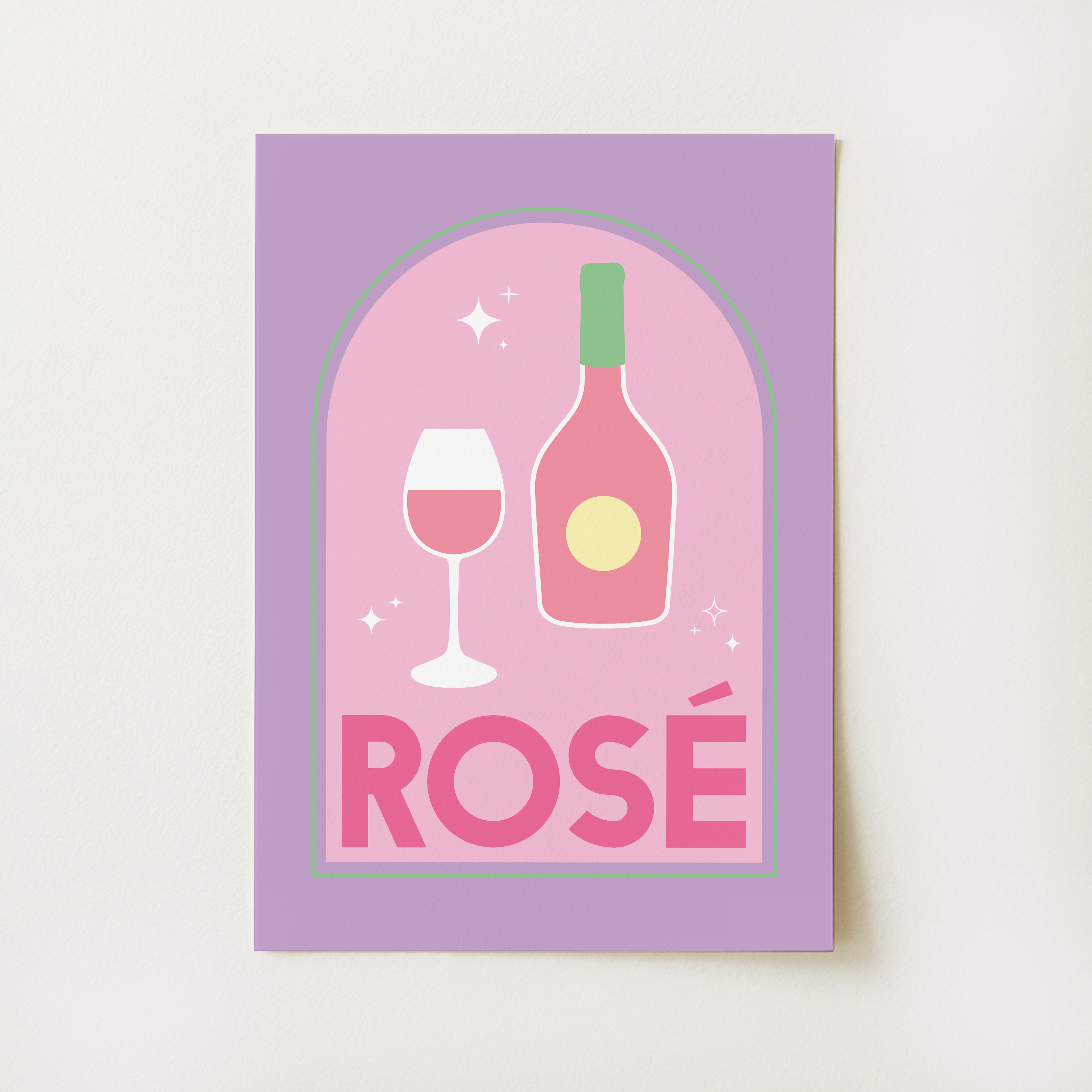 Rosé Wine Cocktail Print