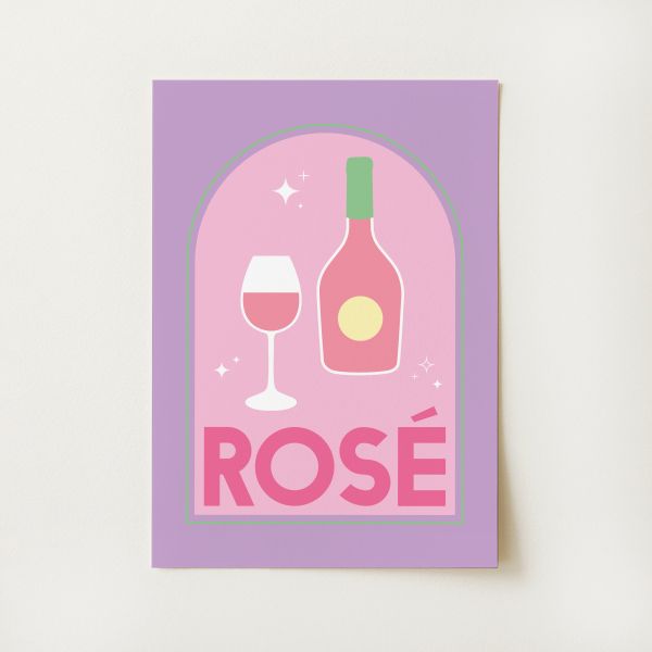Rosé Wine Cocktail Print