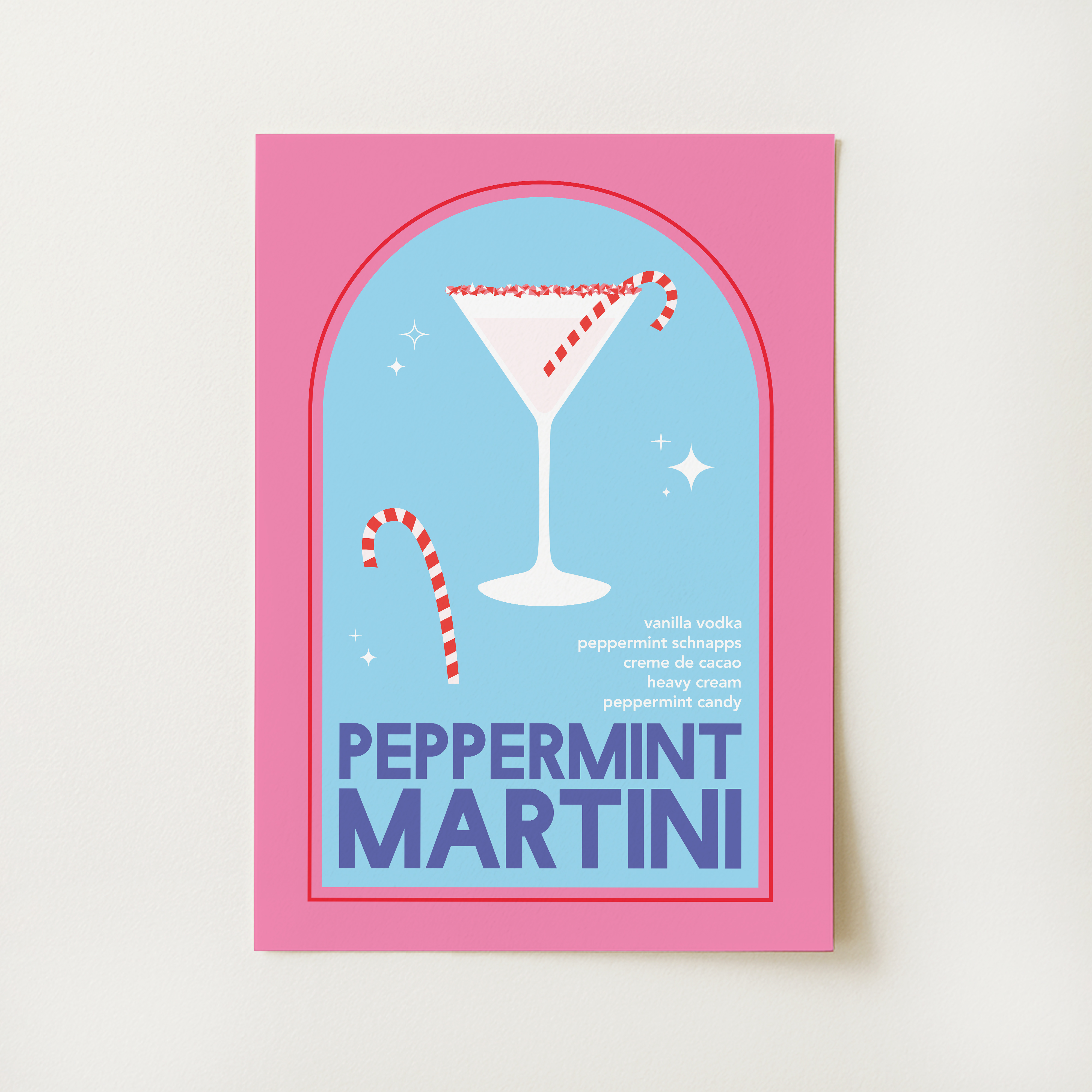 Peppermint Martini Cocktail Print