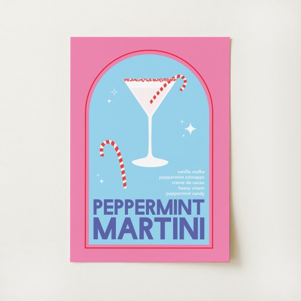 Peppermint Martini Cocktail Print