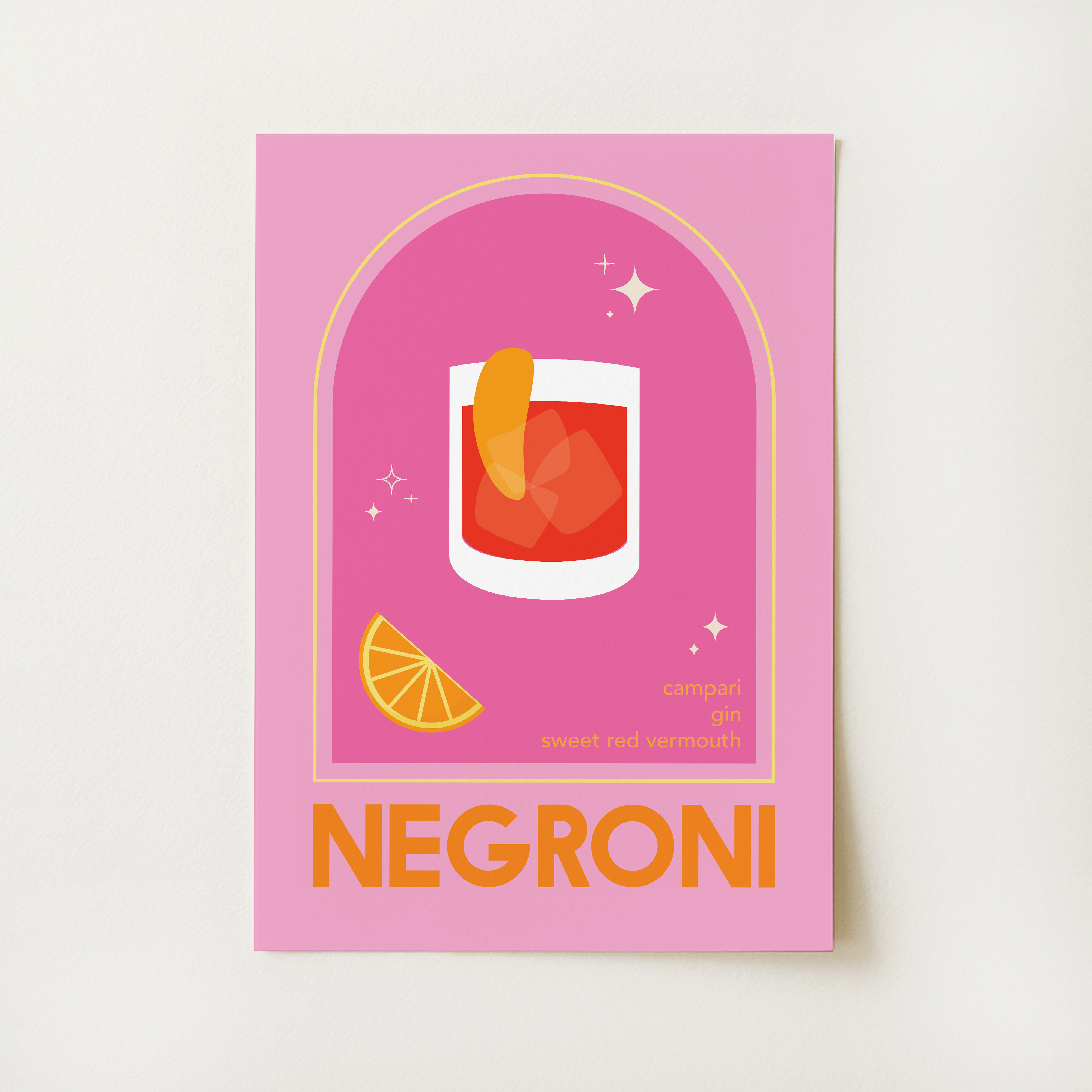 Negroni Cocktail Print