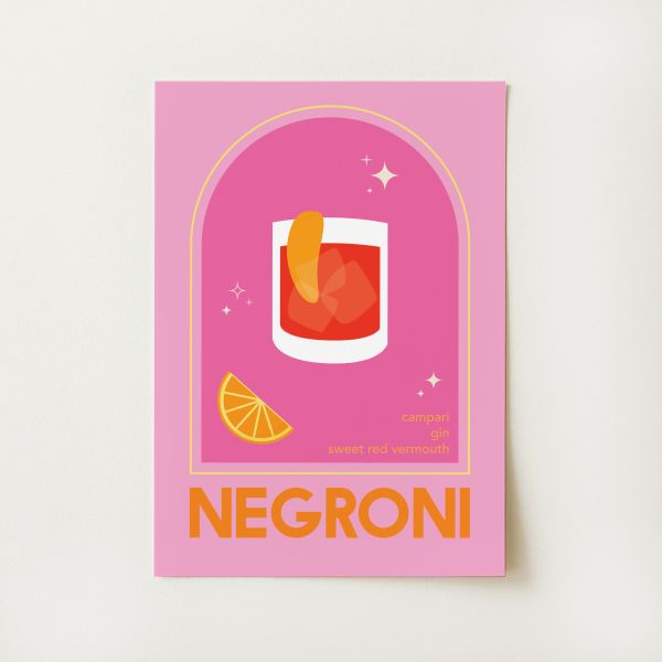 Negroni Cocktail Print