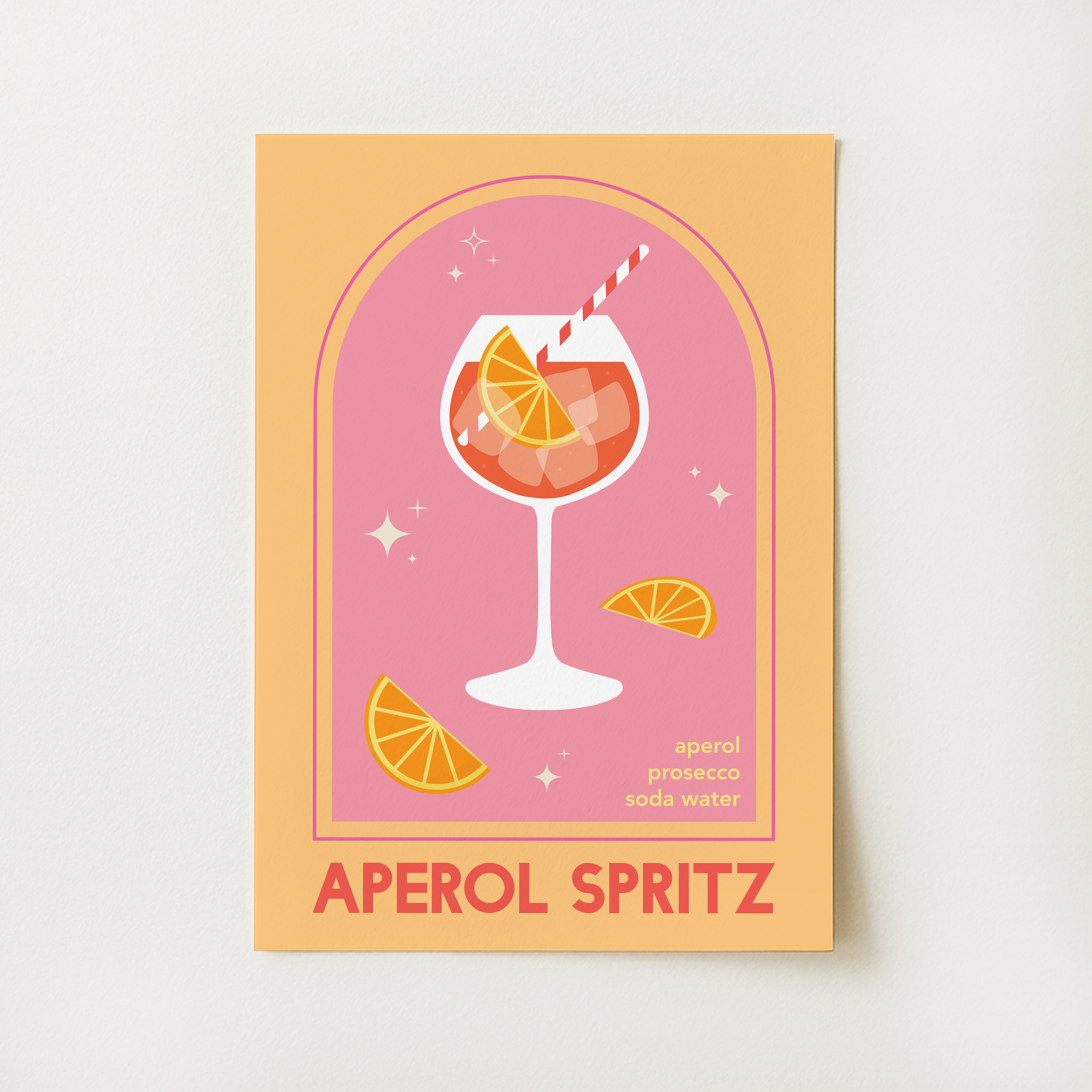 Aperol Spritz Cocktail Print