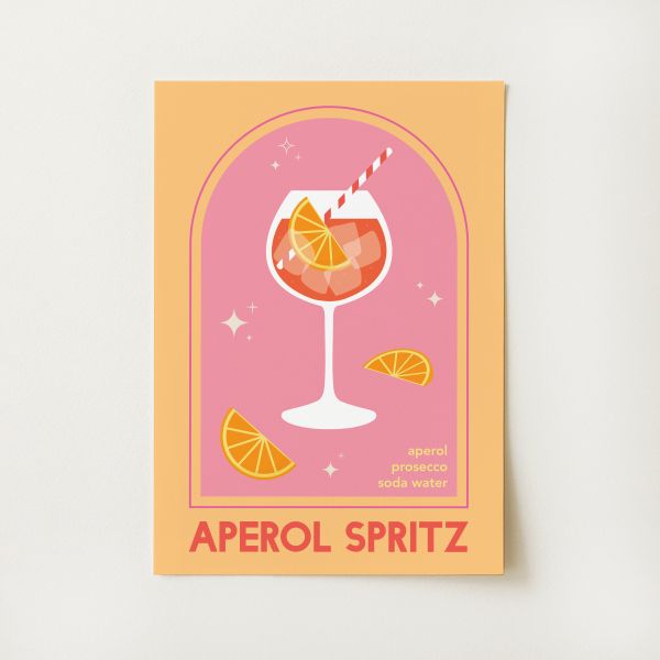 Aperol Spritz Cocktail Print
