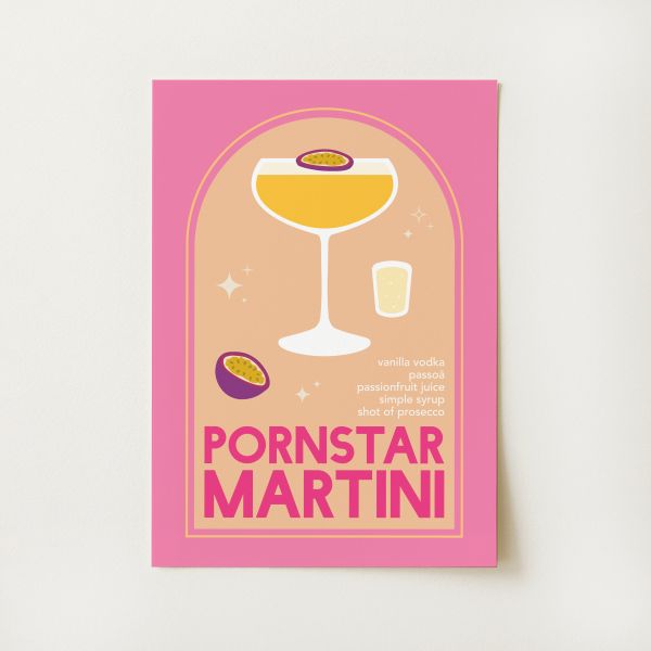 Pornstar Martini Cocktail Print