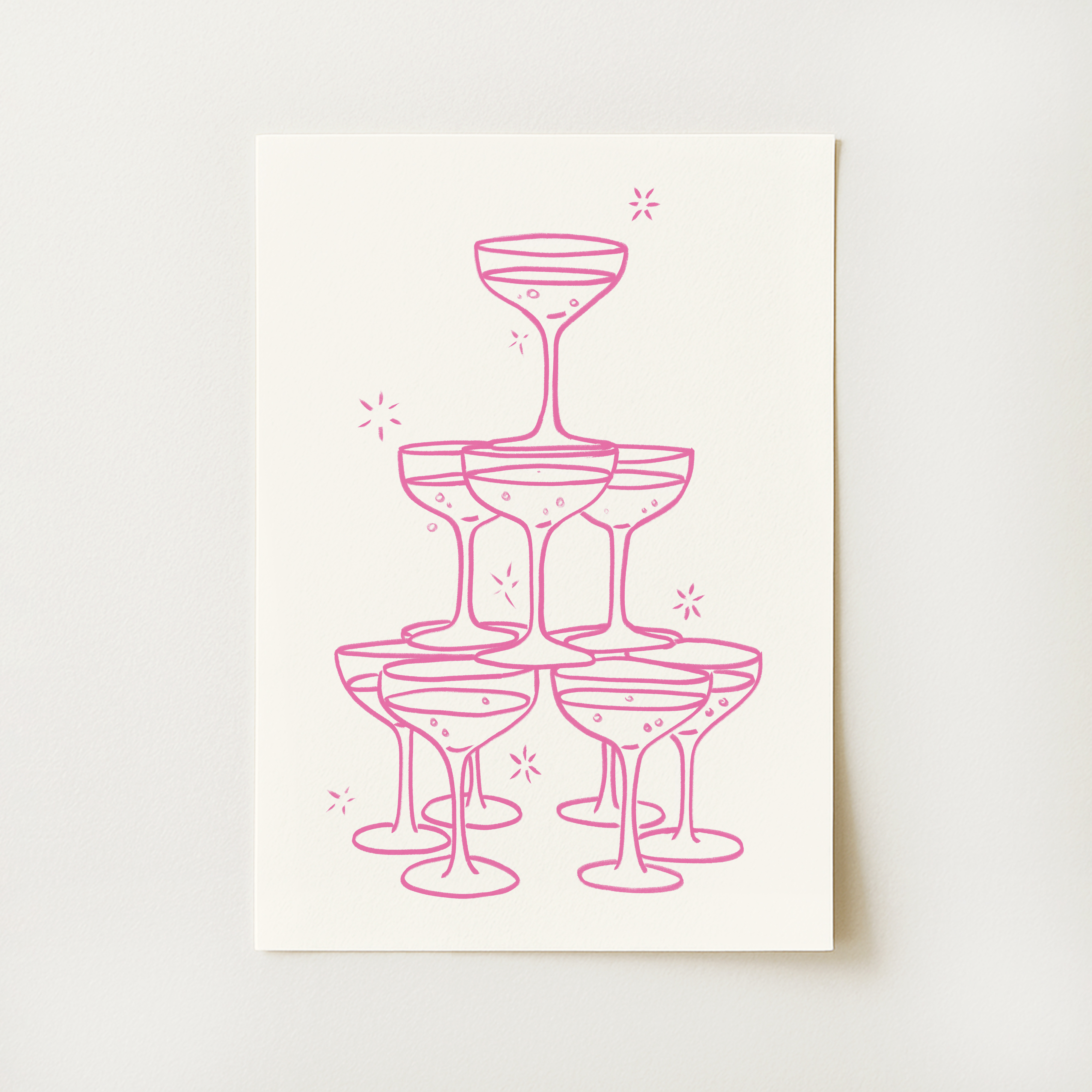 Champagne Tower Print
