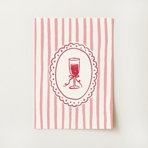 Vintage Champagne Print