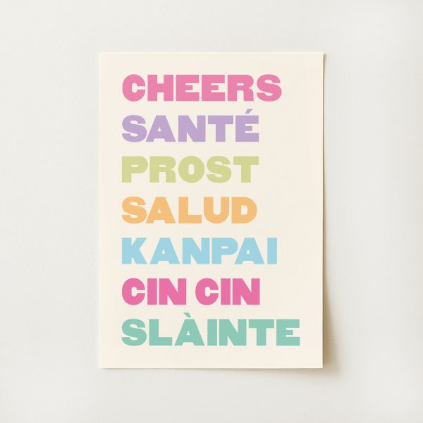 Cheers Cocktail Print
