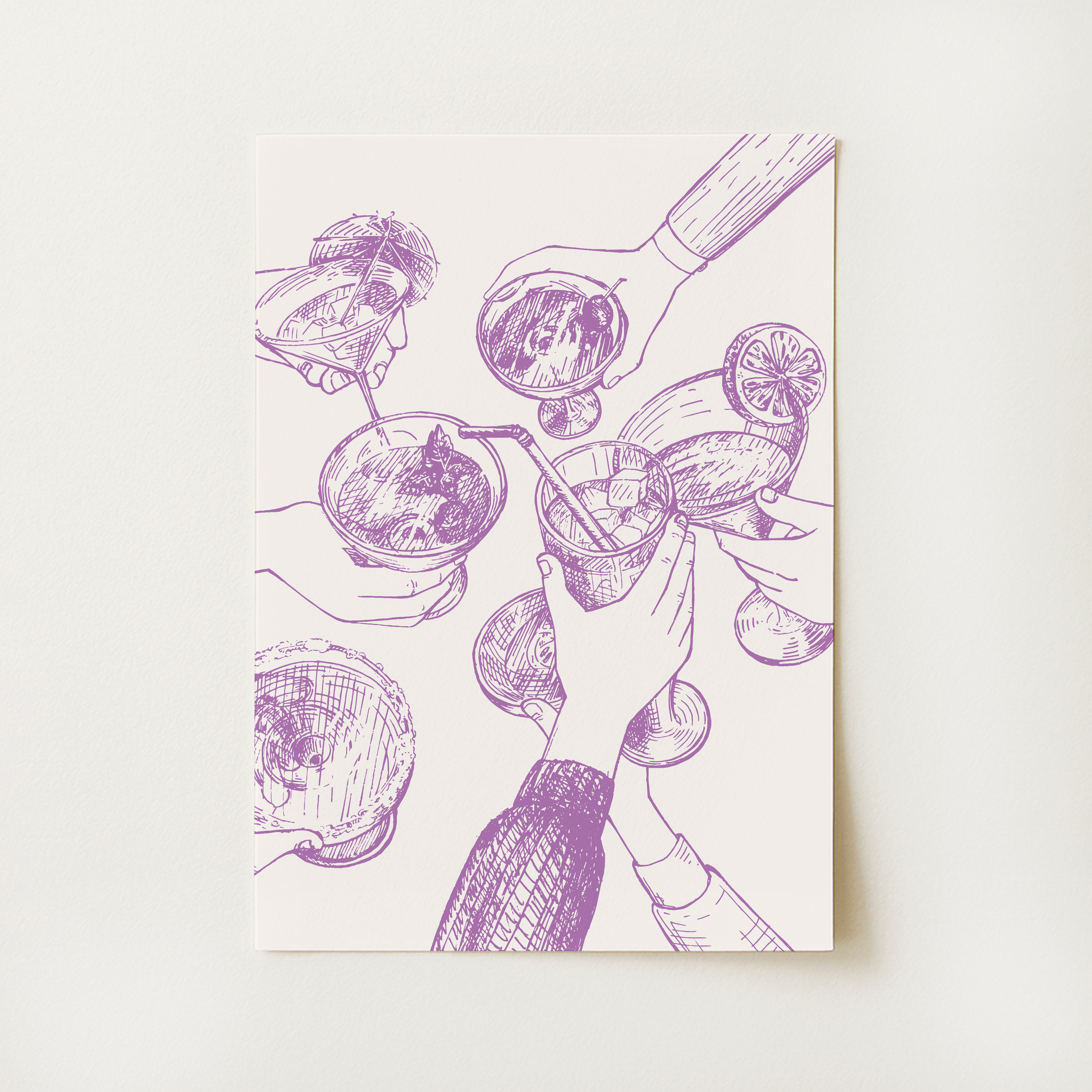 Cheers Cocktail Print