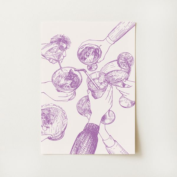 Cheers Cocktail Print