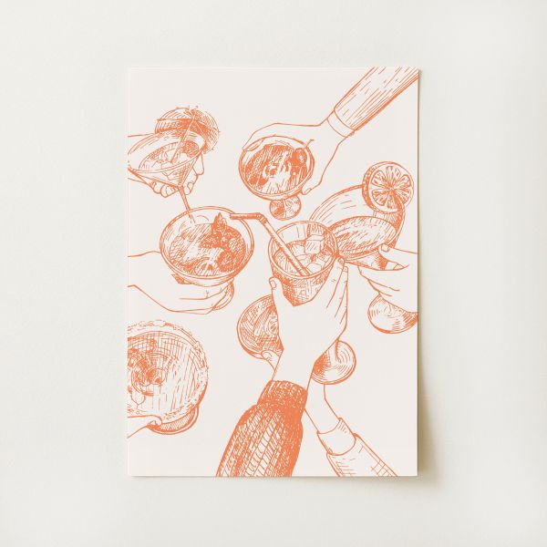 Cheers Cocktail Print