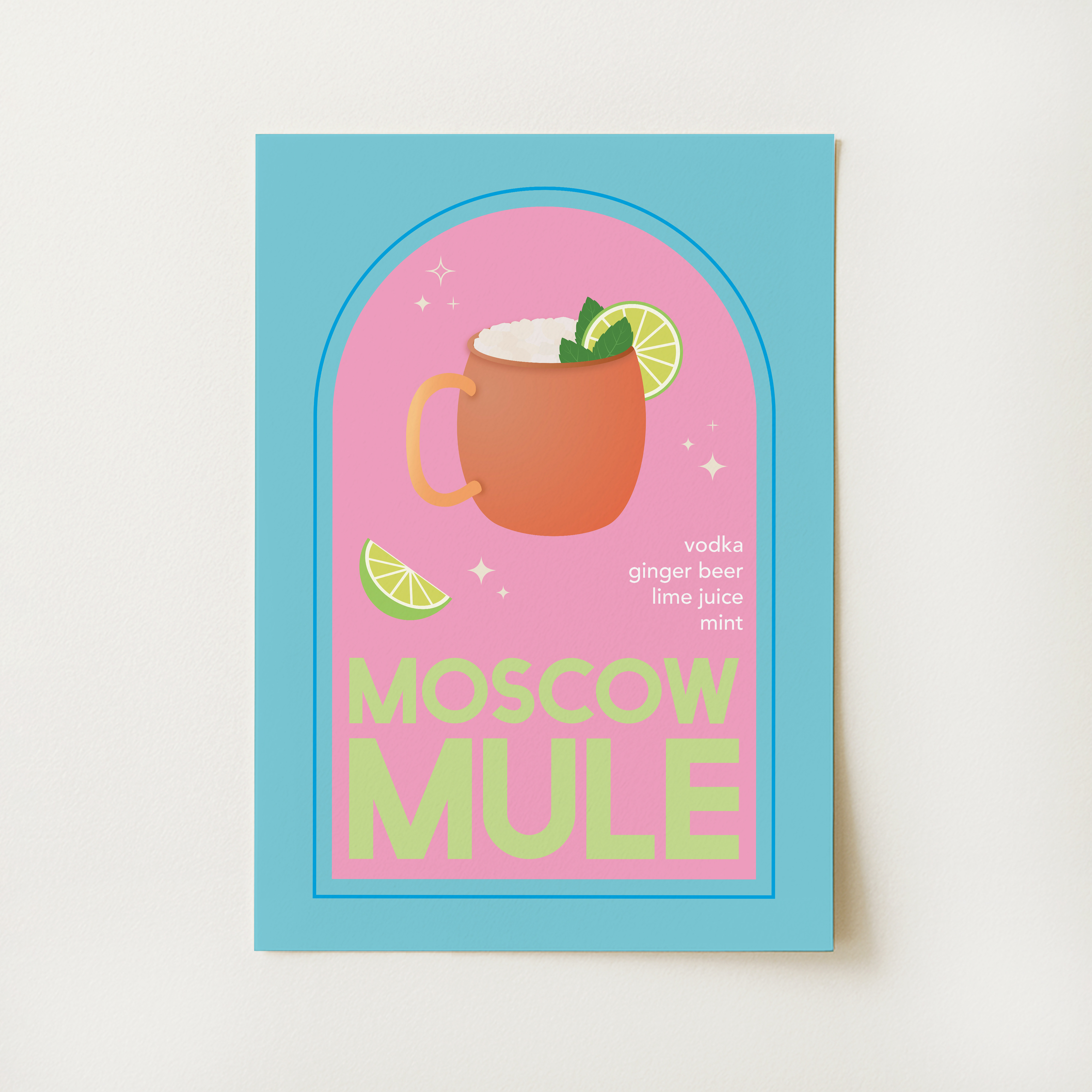 Moscow Mule Cocktail Print