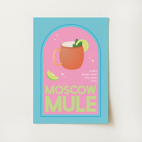 Moscow Mule Cocktail Print