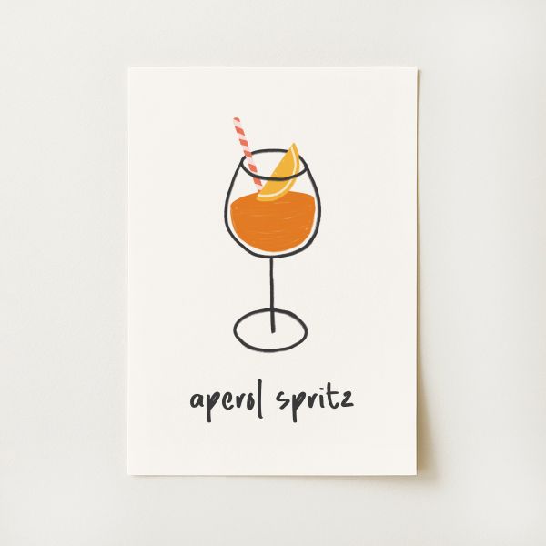 Aperol Spritz Cocktail Print