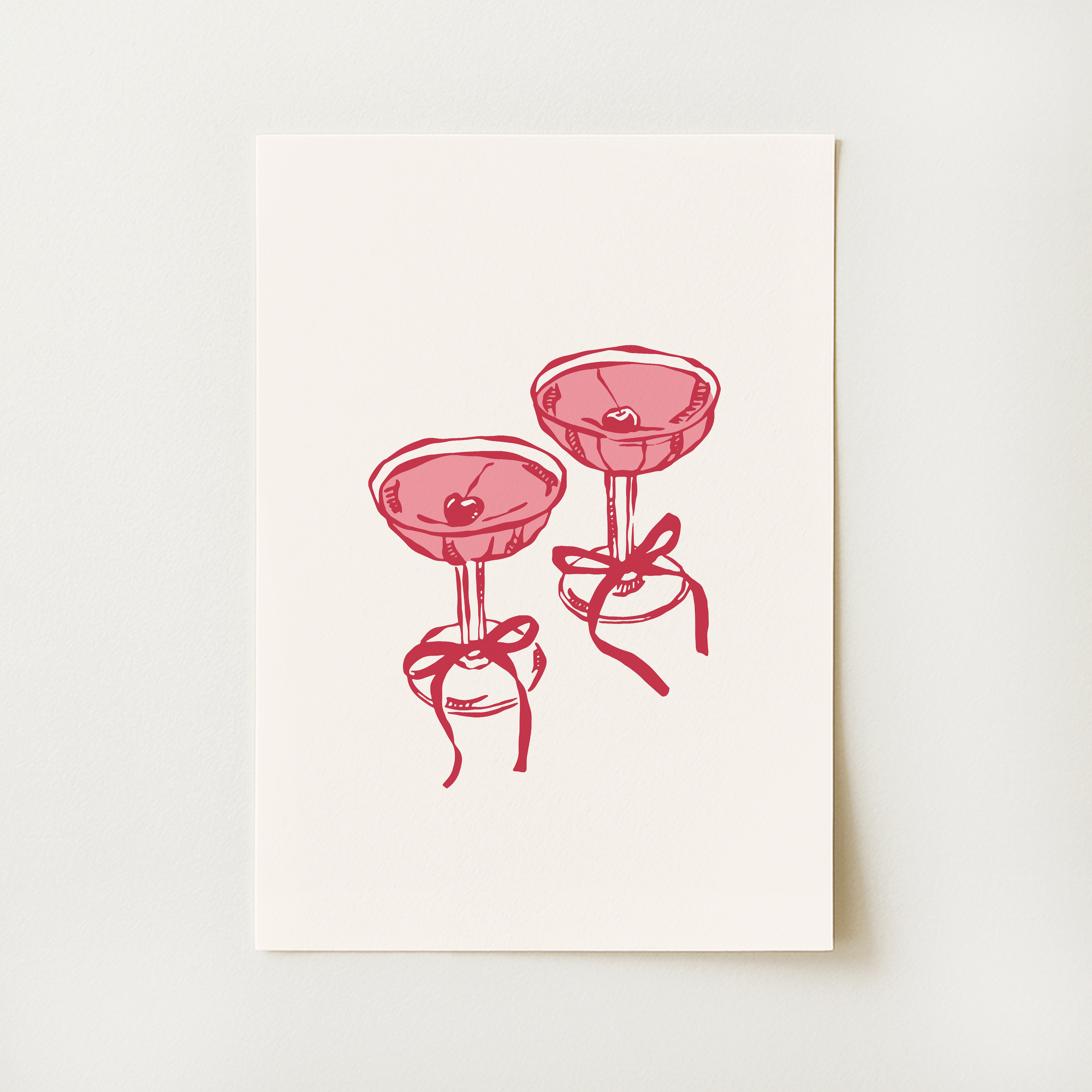 Coquette Cherry Cocktail Print