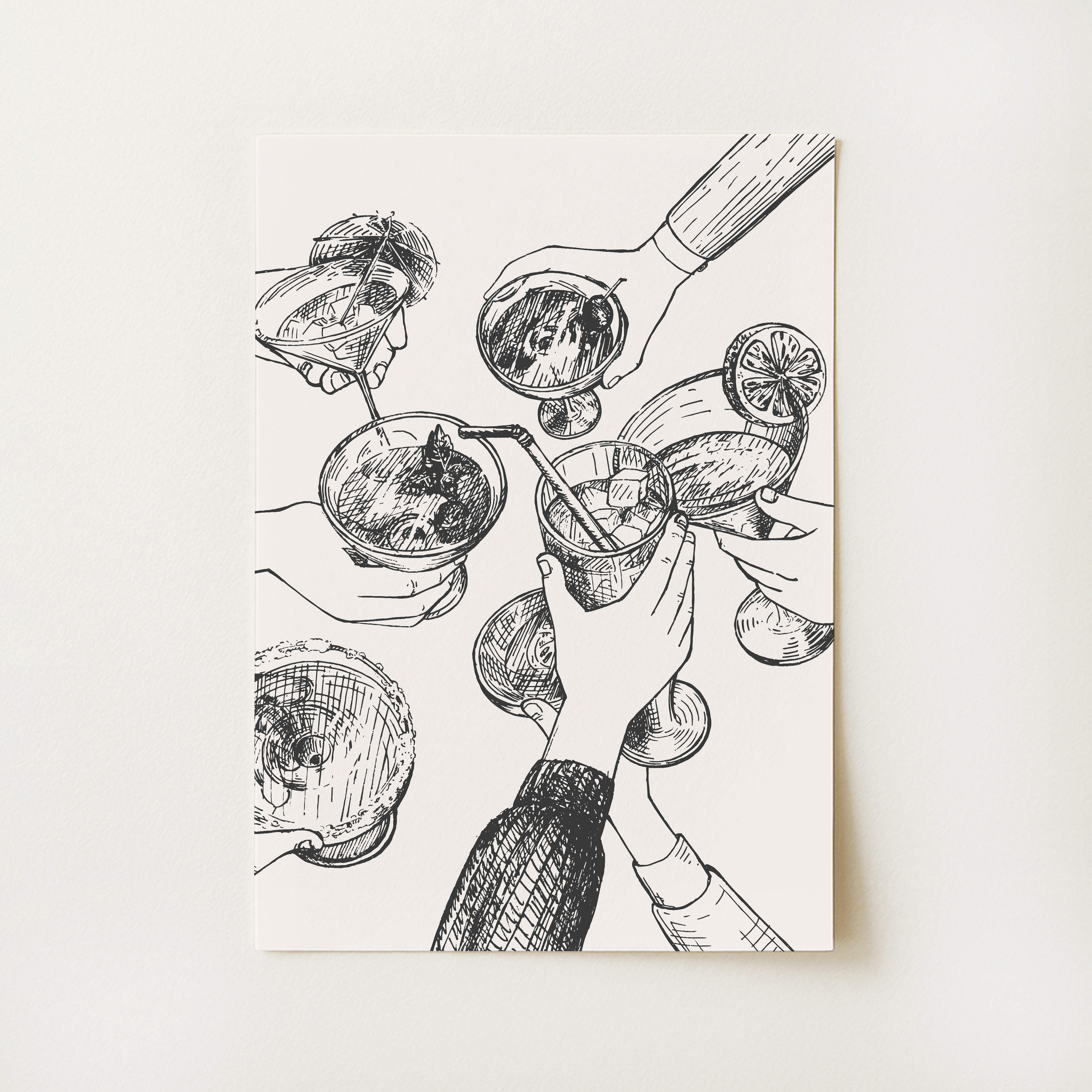 Cheers Cocktail Print