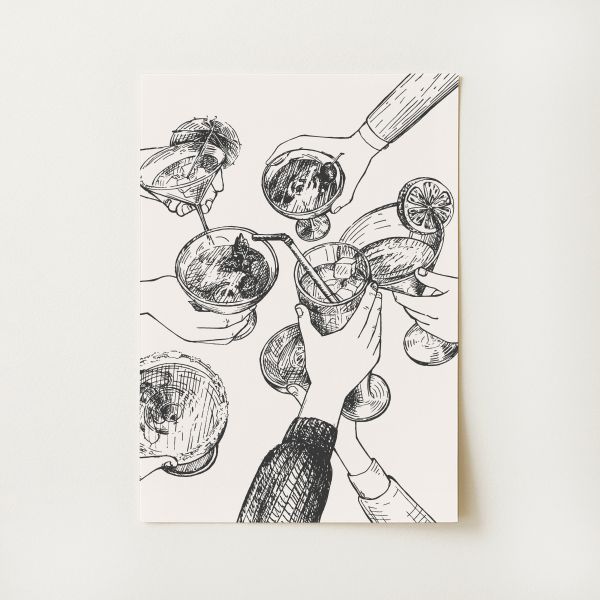 Cheers Cocktail Print