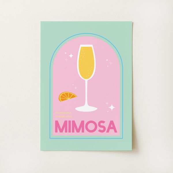 Mimosa Cocktail Print