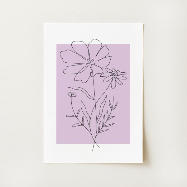 Floral Line Art Print