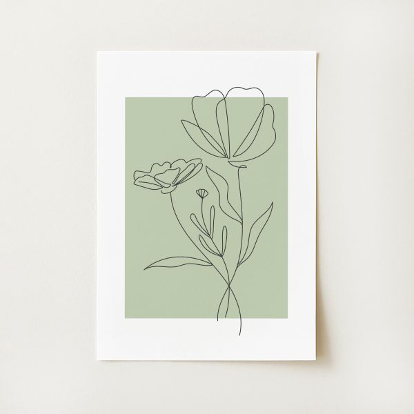 Floral Line Art Print