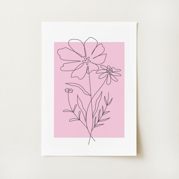 Floral Line Art Print