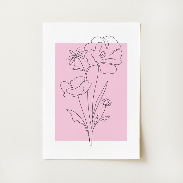 Floral Line Art Print