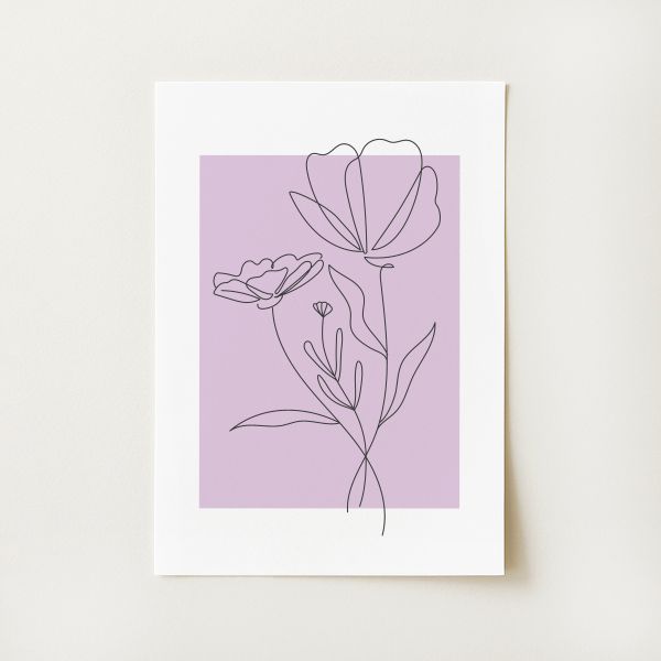 Floral Line Art Print