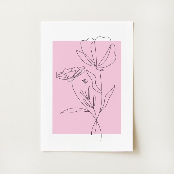 Floral Line Art Print