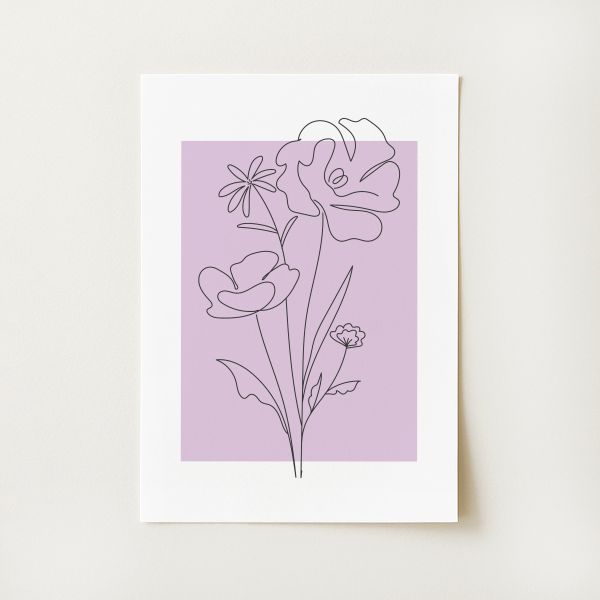 Floral Line Art Print