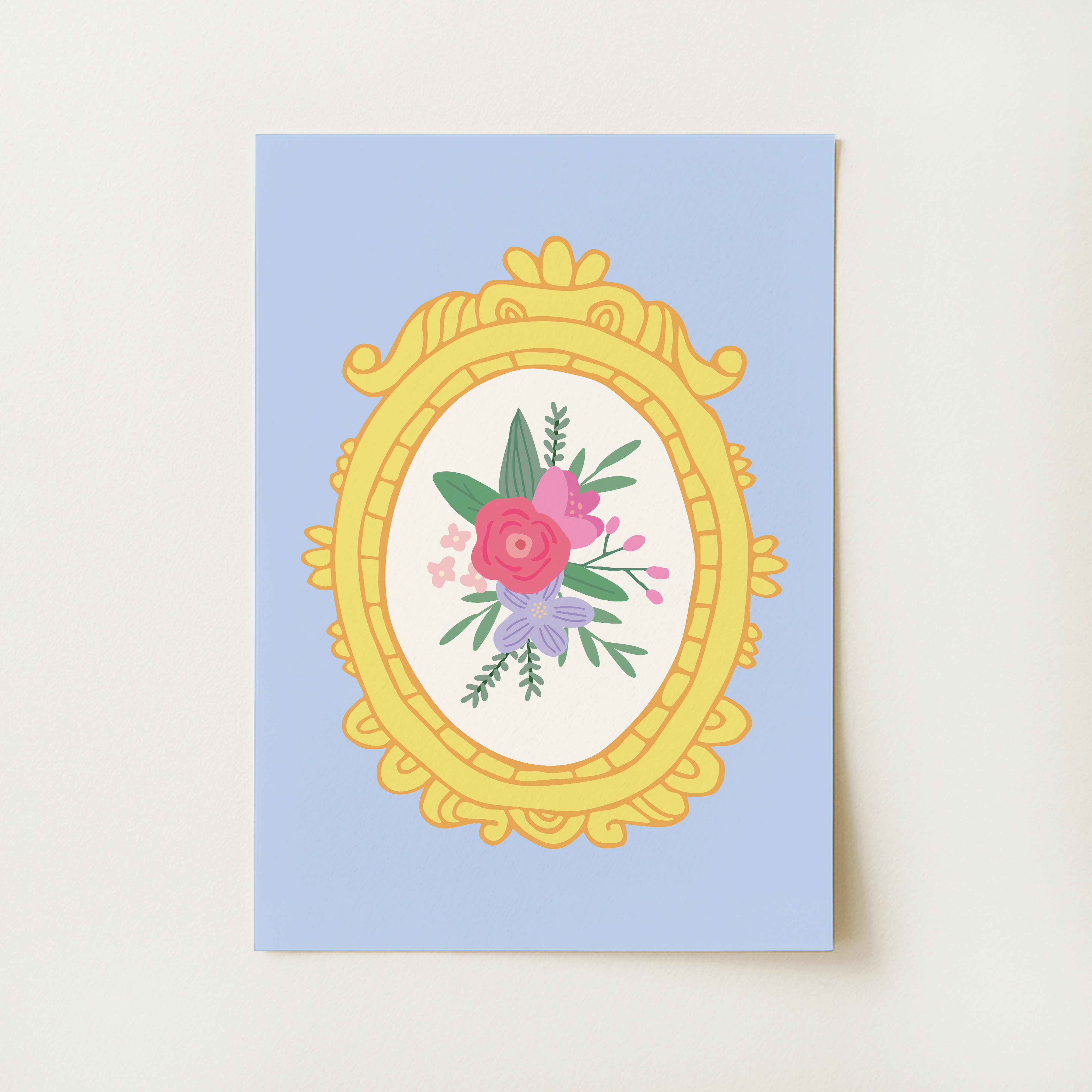 Vintage Floral Frame Print