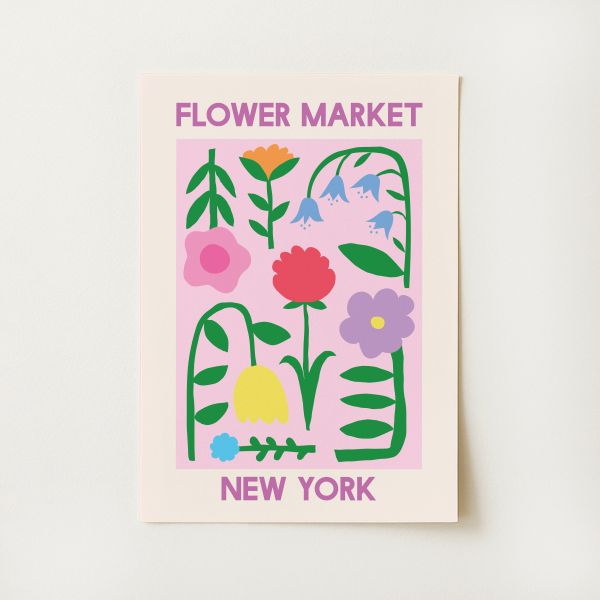 Flower Market New York Print