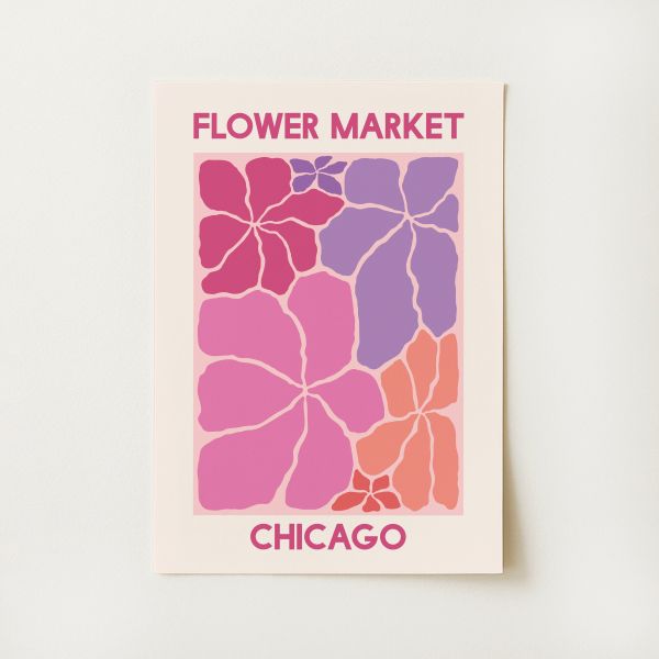 Flower Market Chicago Print