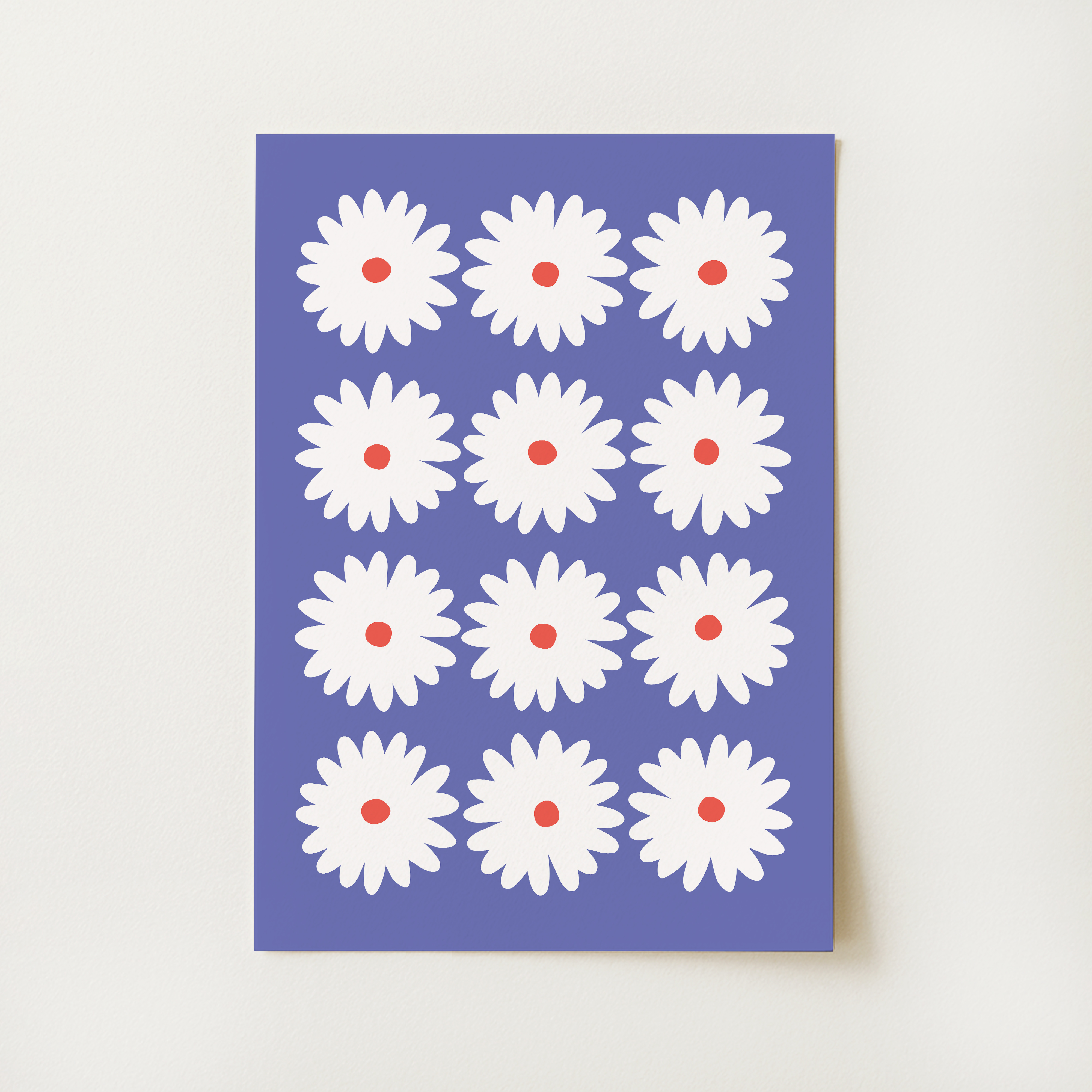 Blue Daisy Print