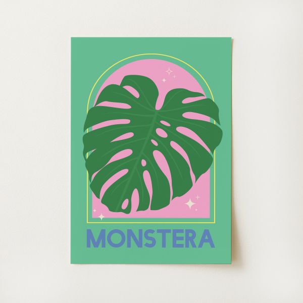 Monstera House Plant Print
