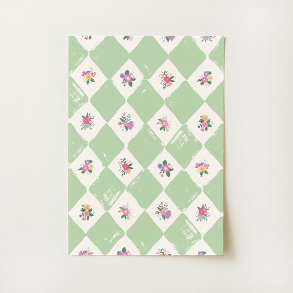Vintage Floral Pattern Print