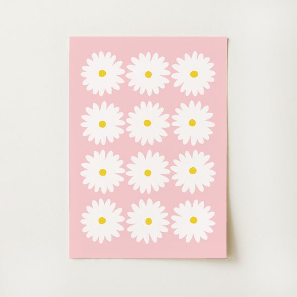 Pink Daisy Print