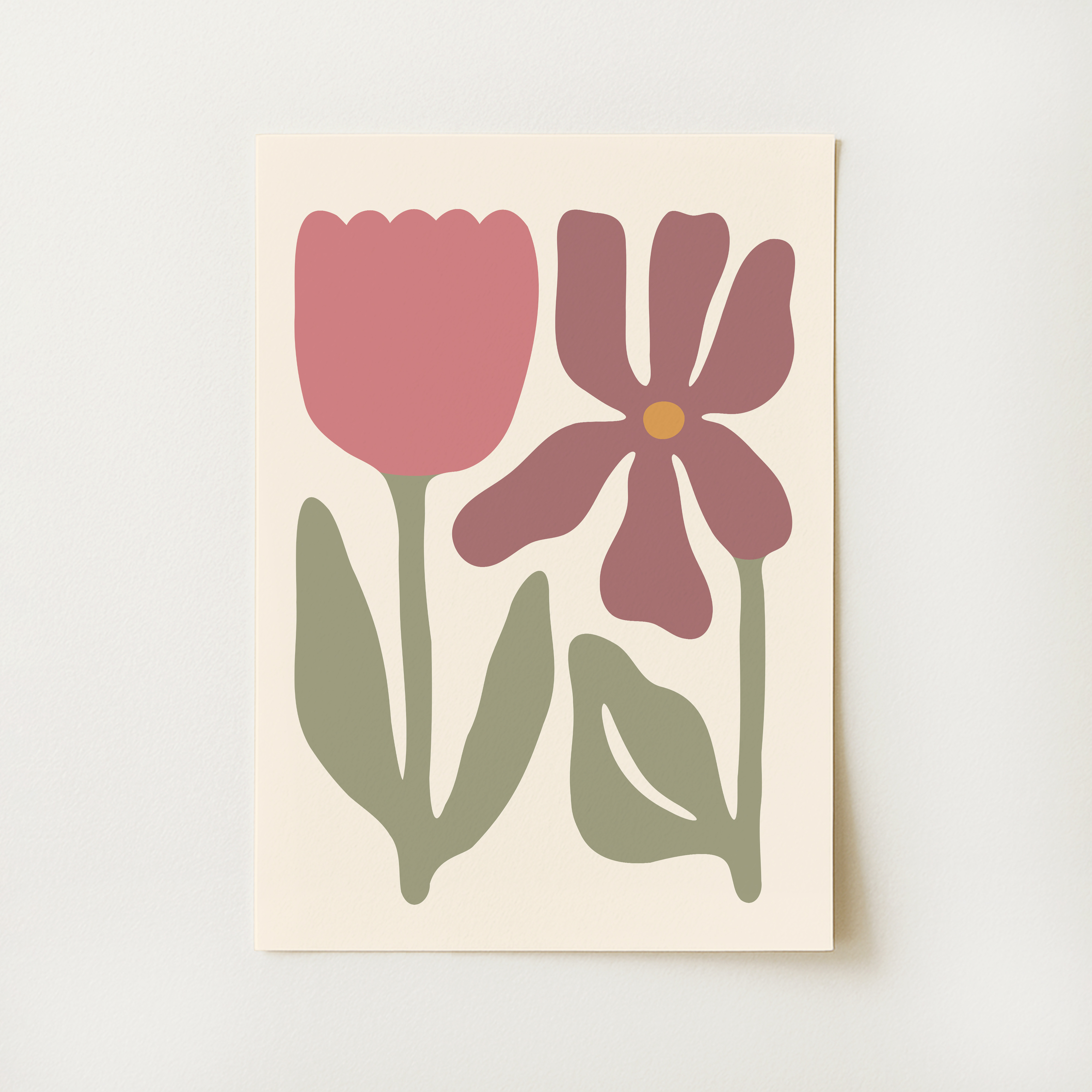 Boho Abstract Floral Print