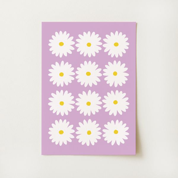 Purple Daisy Print