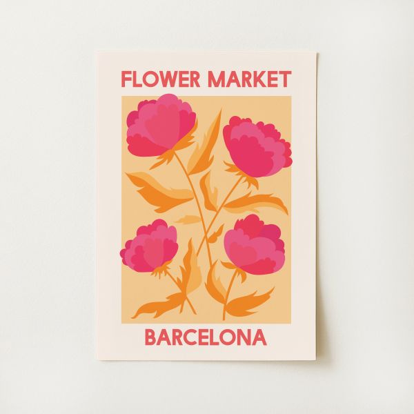 Flower Market Barcelona Print