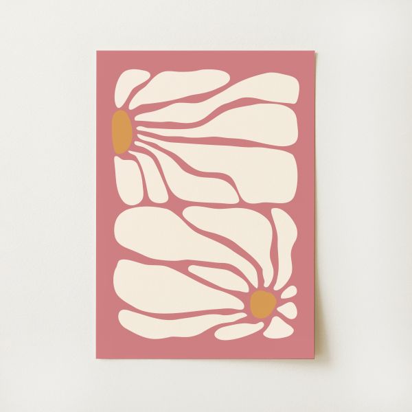 Boho Abstract Floral Print