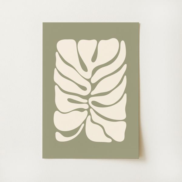 Boho Abstract Botanical Print
