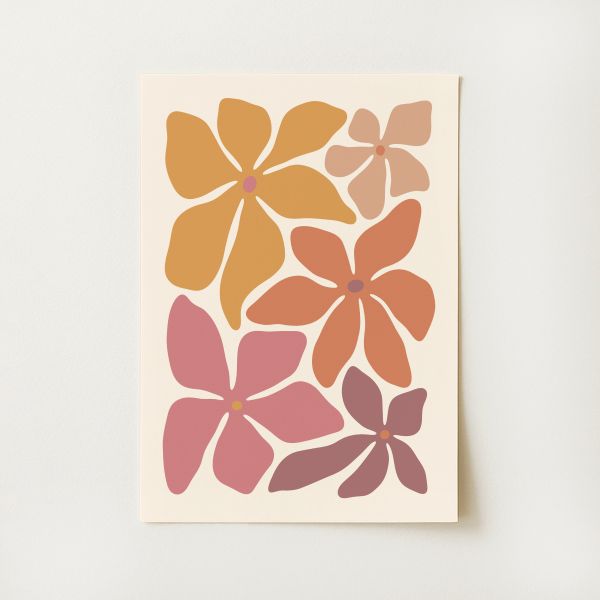 Boho Abstract Floral Print