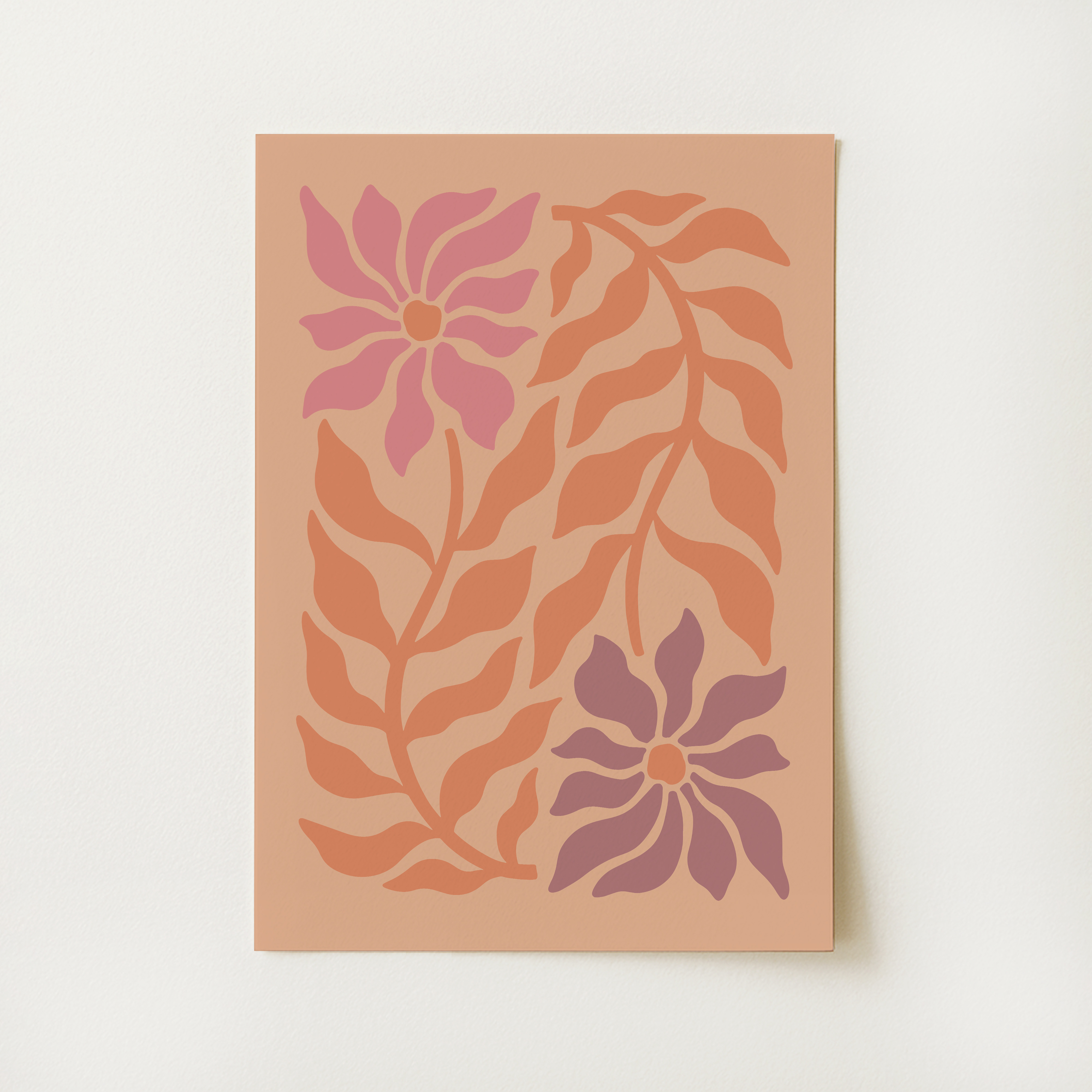 Boho Abstract Floral Print